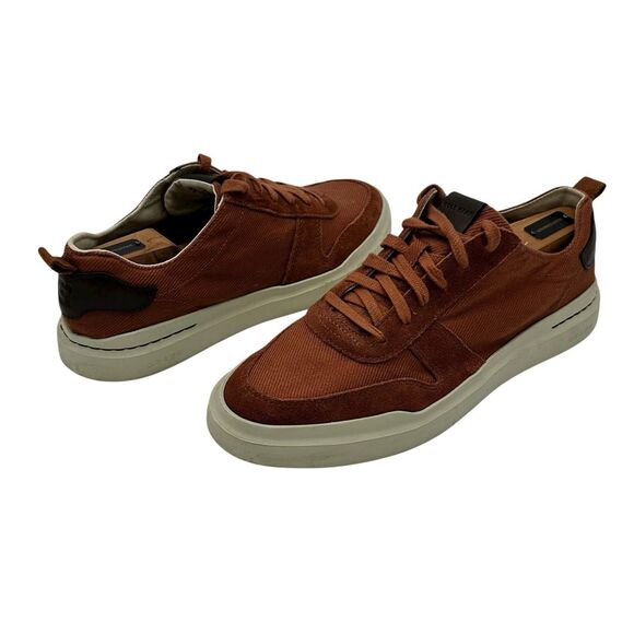 Cole Haan Grand Rally Canvas Court Sneakers C36134 Mens Sz 10.5 Wide 10.5W Red - Picture 1 of 11